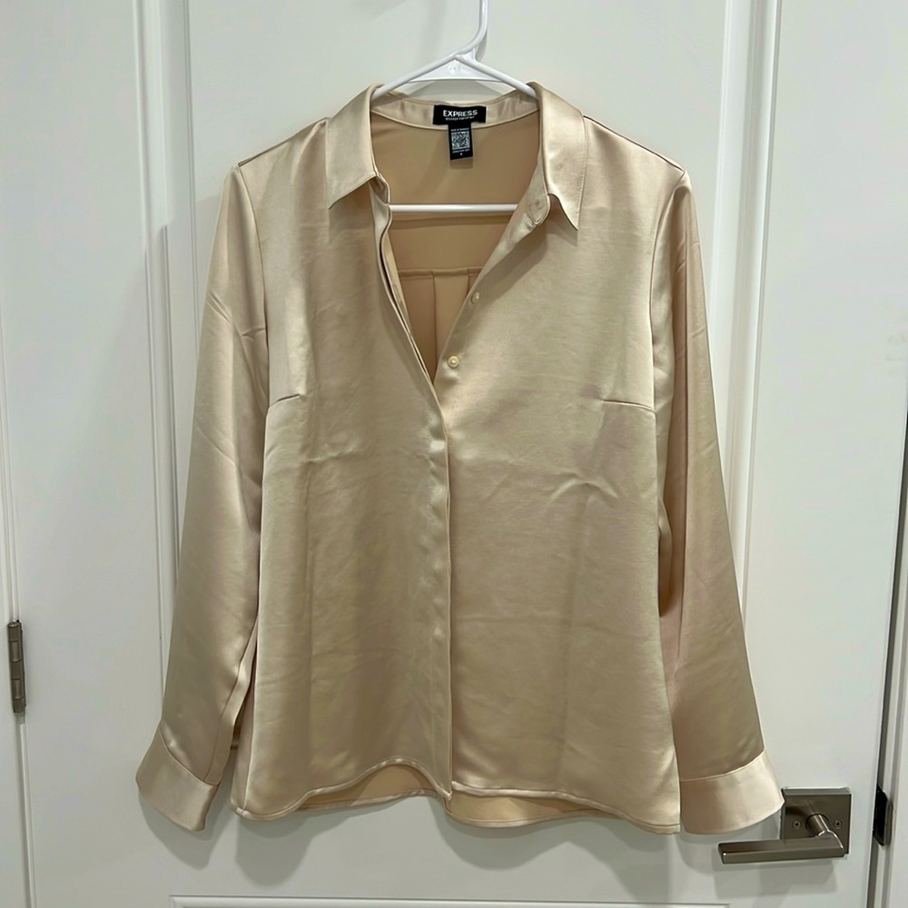 Express Satin Relaxed Portofino Shirt